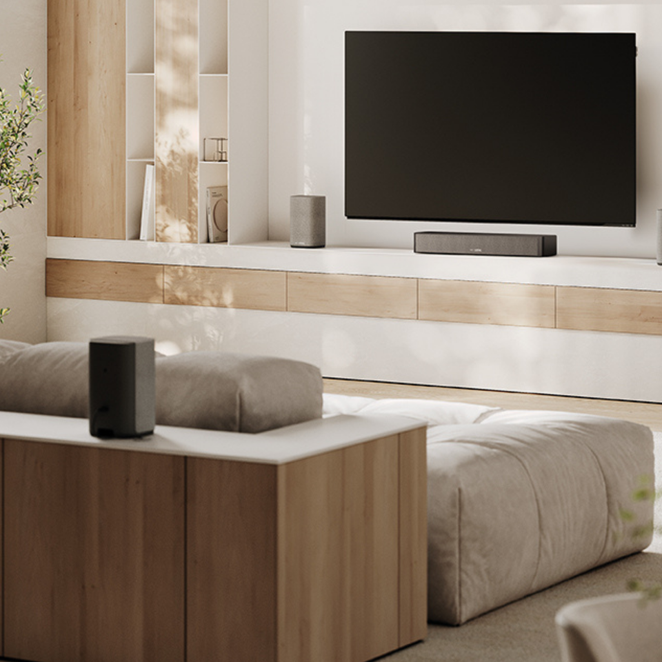Enceinte centrale We. BOOST et We. BOOST dans le salon