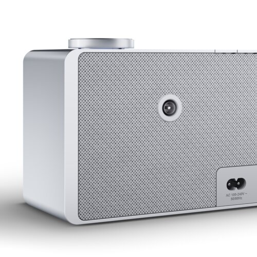 Loewe klang s1 lichtgrau – Rückansicht mit Anschlüssen des Smart Internet-Radios