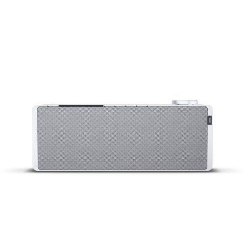 Loewe klang s1 lichtgrau – Seitenansicht des Smart Internet-Radios mit integriertem DAB+ und WLAN-Streaming