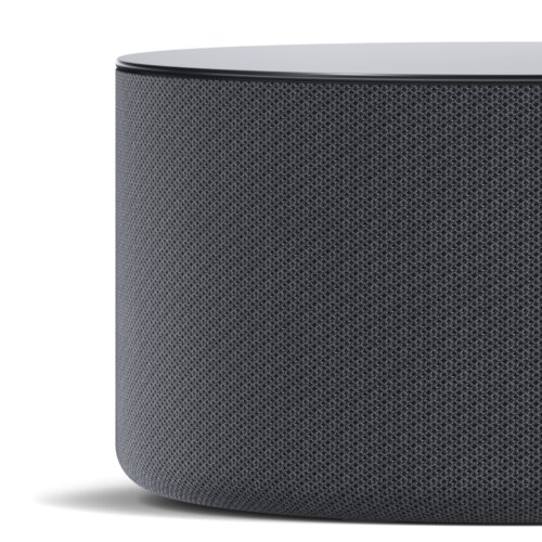 Loewe klang sub1 – Nahaufnahme der linken Seite des kompakten Subwoofers