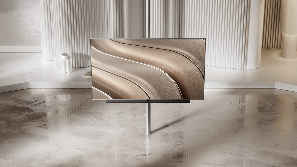 Loewe Antares OLED Smart TV with modular setup solution in a modern living space