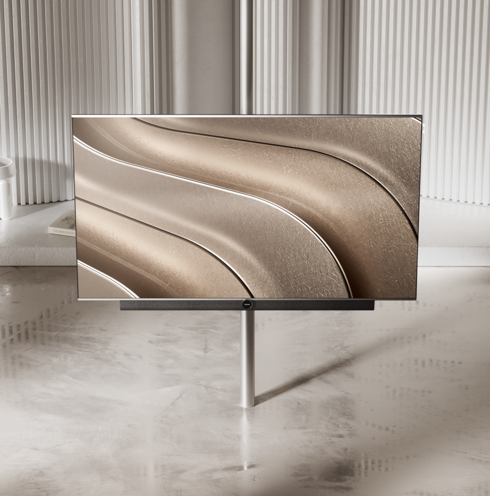 Loewe Antares OLED Smart TV with modular setup solution in a modern living space