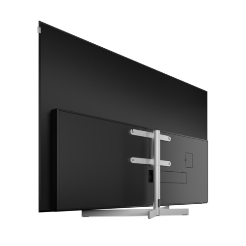 Loewe stellar 77 dr+ lava OLED TV Rückansicht – Premium Fernseher mit Beton-Lava Rückwand und hochwertiger Verarbeitung