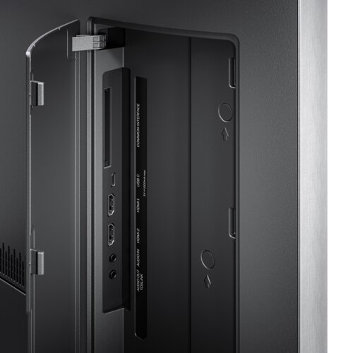 Loewe Vega 32 Smart TV back with ports – compact premium television with versatile connectivity and integrated soundbar