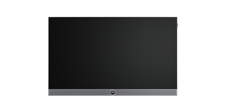 Loewe vega 43 Smart-TV front view with full screen – compact premium television with 4K UHD, Dolby Vision IQ, AirPlay, and integrated soundbar