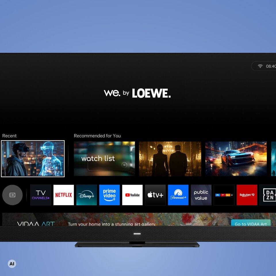 We. by Loewe We. SEE LCD dc TV with We. os9 – 4K UHD Smart TV with Netflix, AirPlay, Matter and fast streaming experience