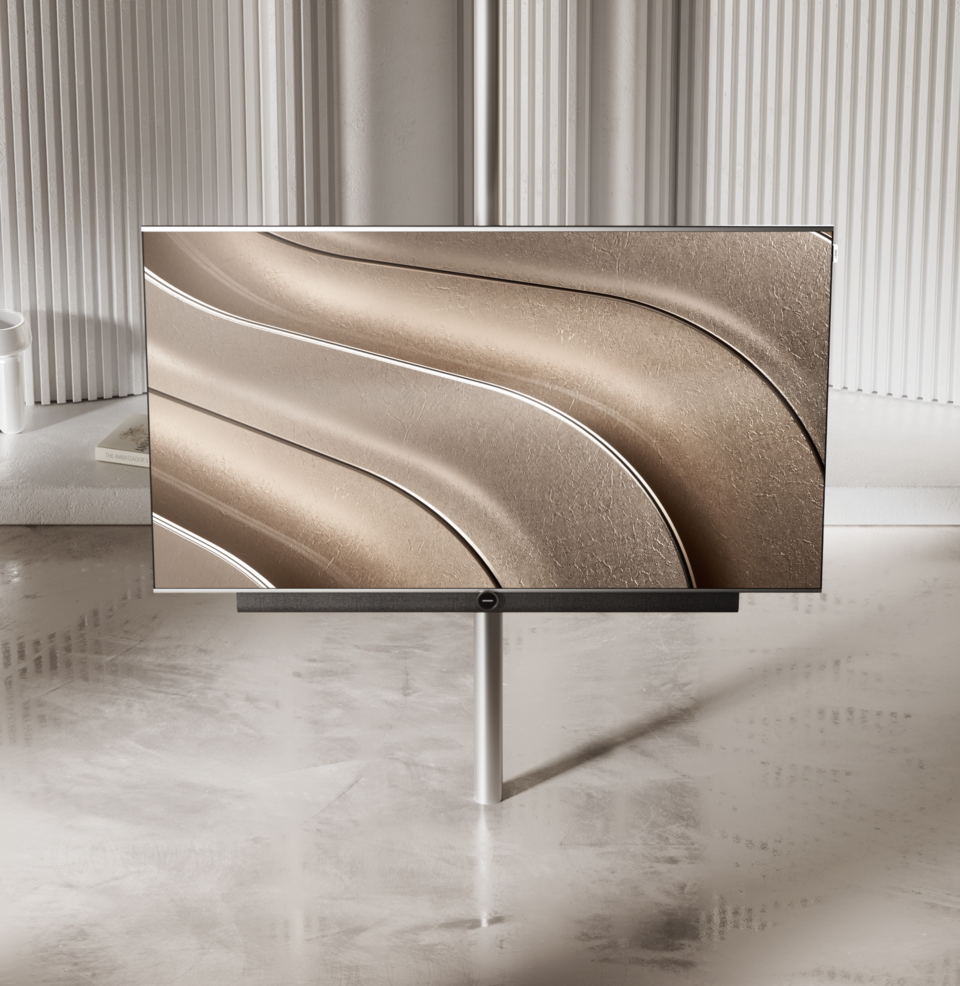 Loewe Antares OLED Smart TV with modular setup solution in a modern living space