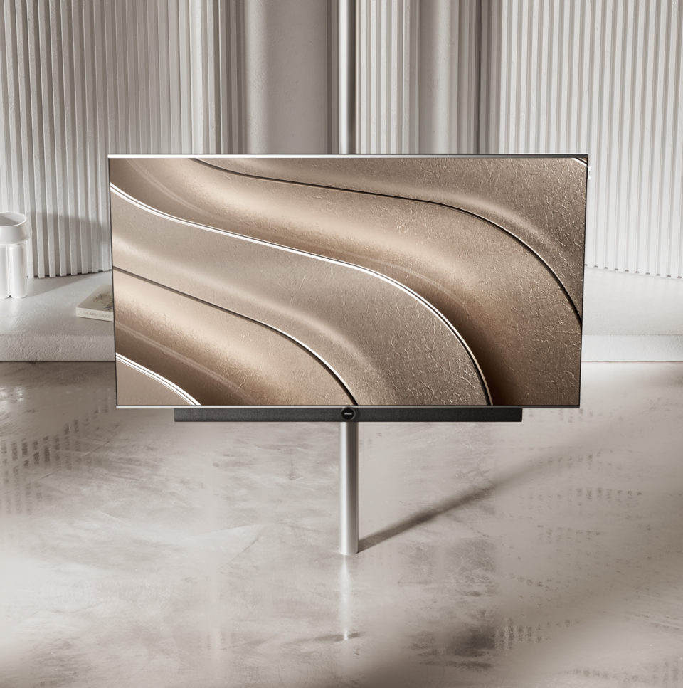Loewe Antares OLED Smart TV with modular setup solution in a modern living space